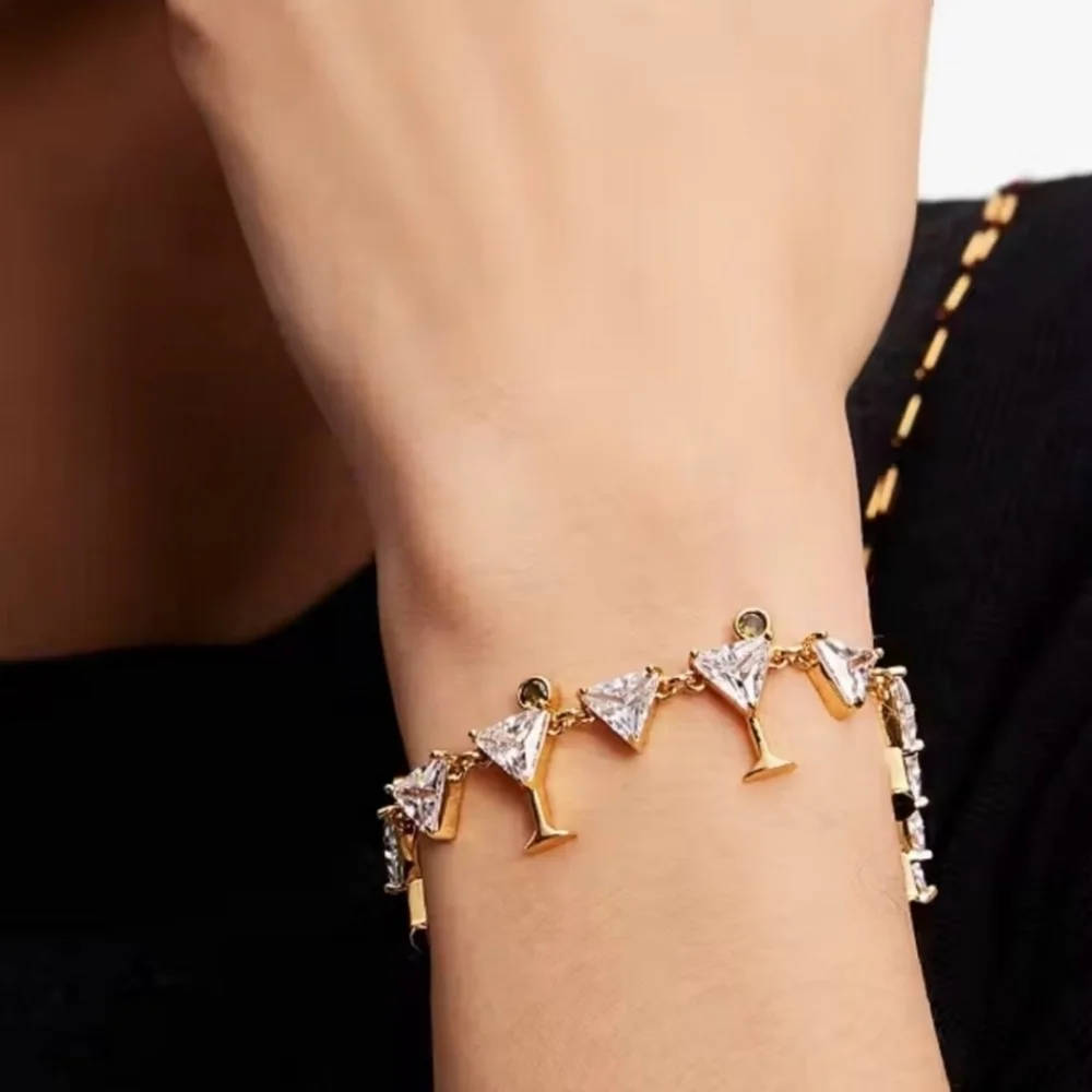 🫒🔹️KATE SPADE🔹️ Shaken Or Stirred Martini  Tennis Bracelet NWT ✨️🫒 - Picture 3 of 7